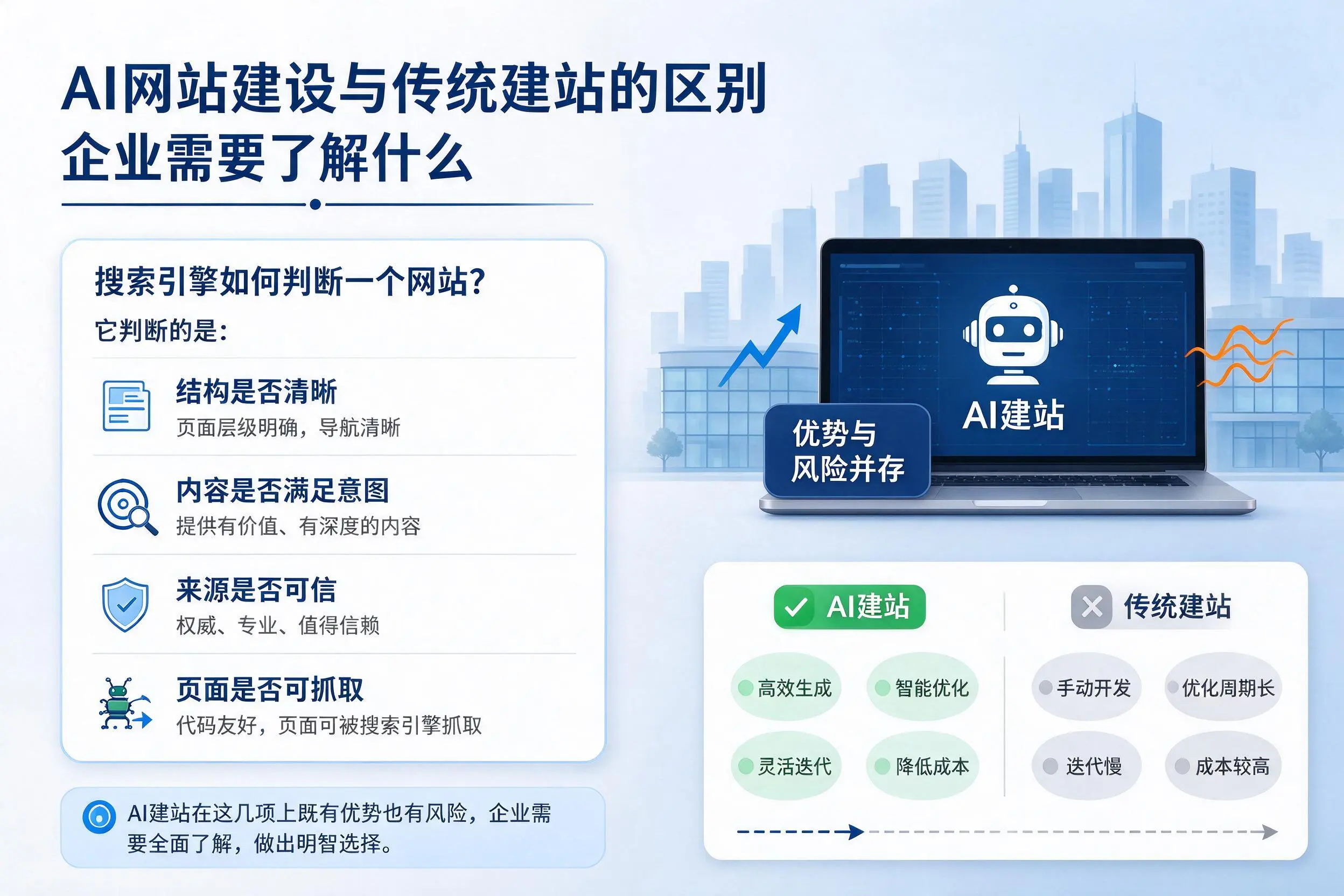AI网站建设与传统建站的区别，海南企业需要了解什么