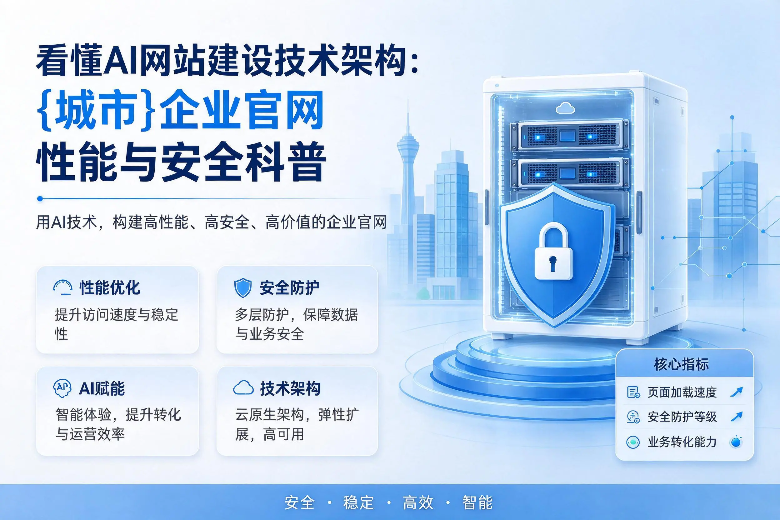 看懂AI网站建设技术架构：海南企业官网性能与安全科普