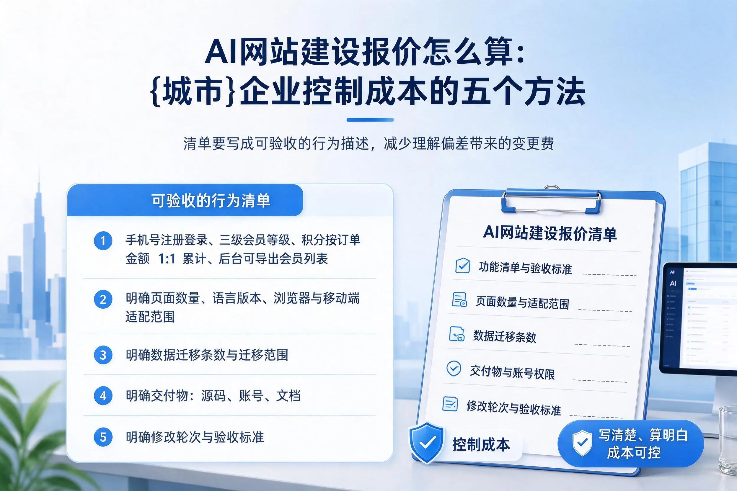 AI网站建设报价怎么算：海南企业控制成本的五个方法